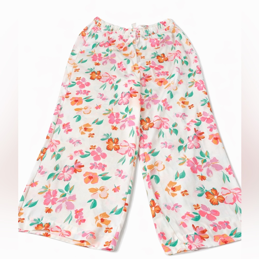 J.Crew Floral Palazzo Pants Size Small Pull-On Wide Leg Resort  Spring 2022